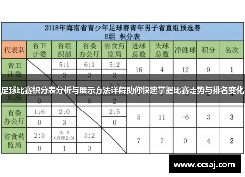 足球比赛积分表分析与展示方法详解助你快速掌握比赛走势与排名变化
